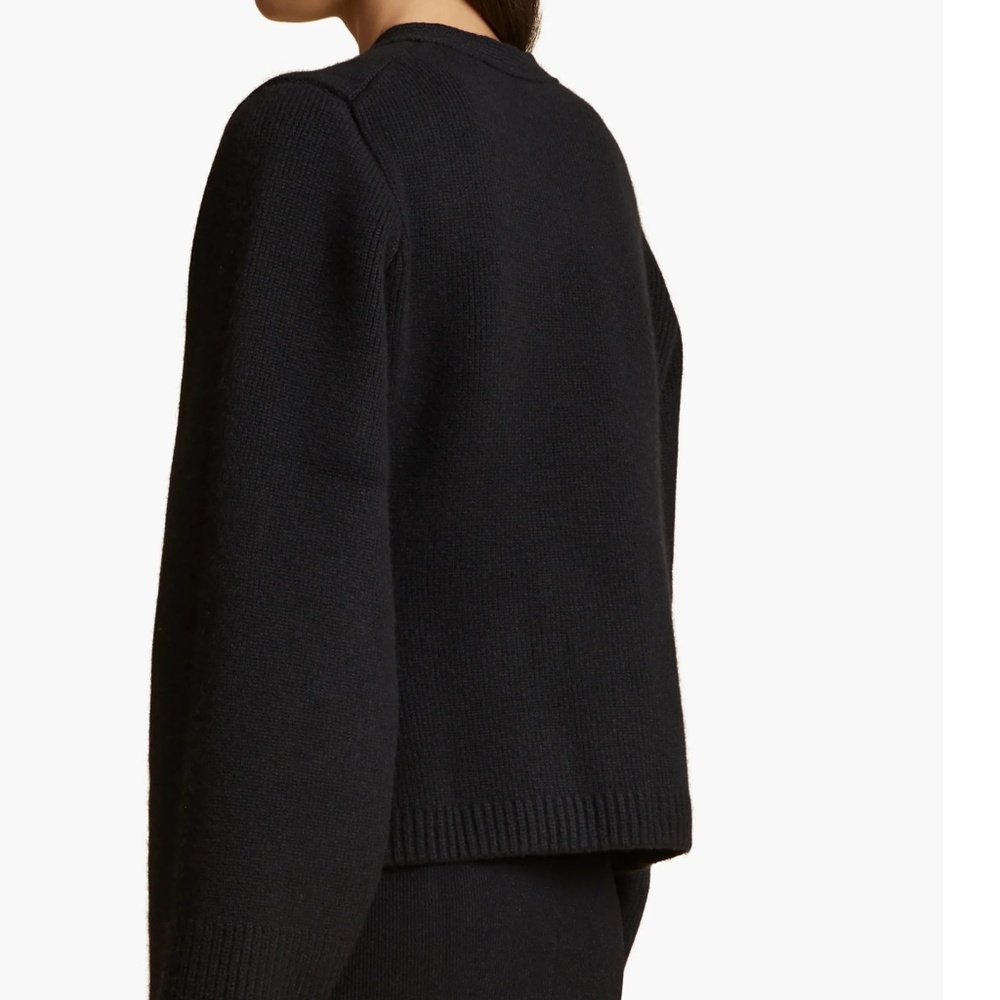 $2200 KHAITE Scarlet Cashmere Cardigan in Black - Size L - Picture 13 of 13